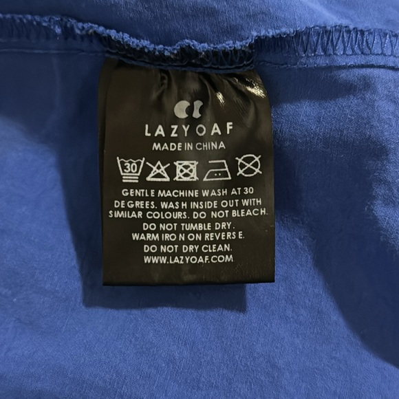 Lazy Oaf Picking Strawberry Dress Blue Shoulder Ties Pockets Novelty Summer-12 - Picture 11 of 12